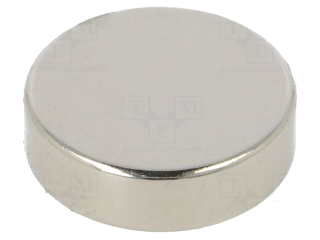 Magneet: vast; neodymium; 30N; Ø: 14mm; H: 4mm Magneet: vast; neodymium; 30N; Ø: 14mm; H: 4mm
